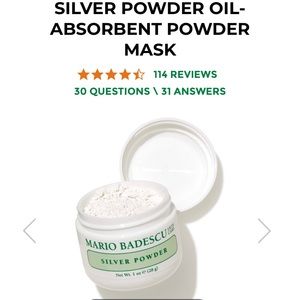 SILVER POWDER OIL-ABSORBENT POWDER MASK